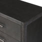 Bucco 6 Drawer Dresser - Black Faux Shagreen