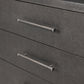 Bucco 6 Drawer Dresser - Black Faux Shagreen
