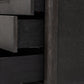 Bucco Nightstand - Black Faux Shagreen
