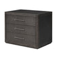 Bucco Nightstand - Black Faux Shagreen