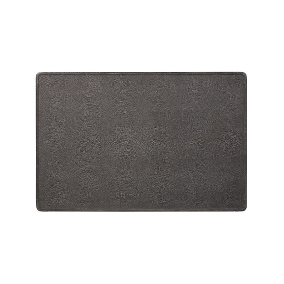 Bucco Nightstand - Black Faux Shagreen