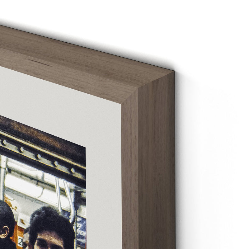 New York City Subway by Barbara Alper - Rustic Walnut