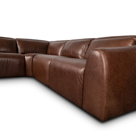 Alondra Power Recliner 5-Piece Sectional - Sonoma Coco