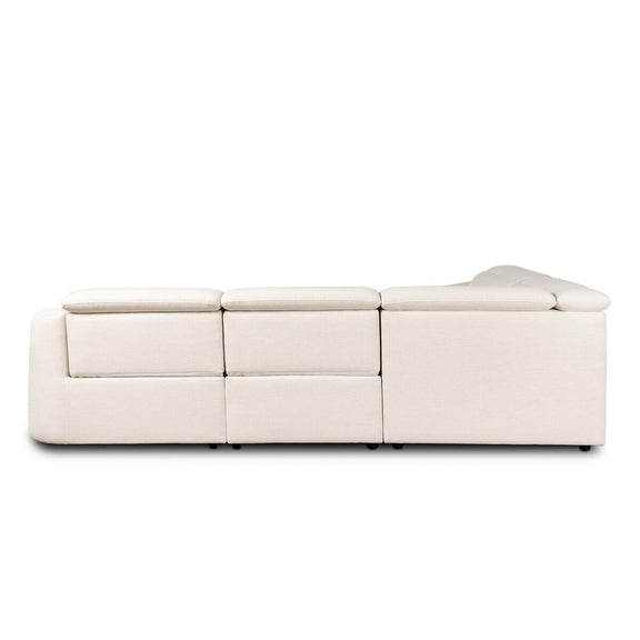 Alondra Power Recliner 5-Piece Sectional - Crypton Nomad Snow