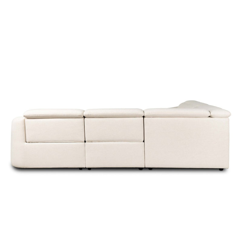 Alondra Power Recliner 5-Piece Sectional - Crypton Nomad Snow