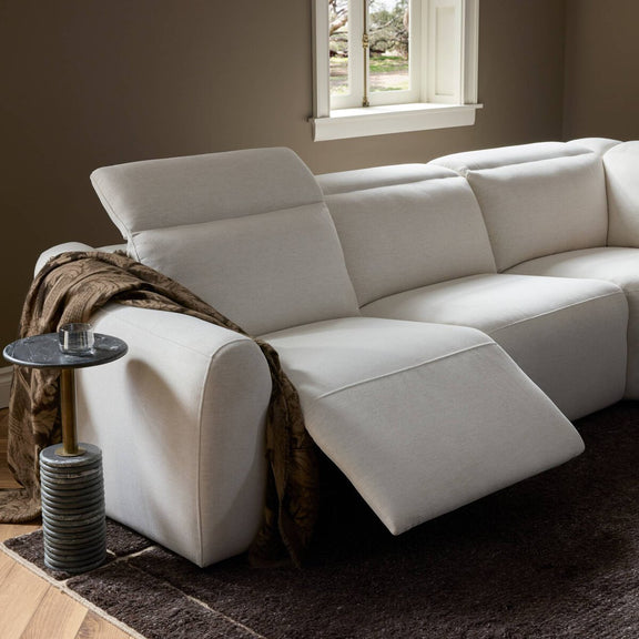 Alondra Power Recliner 5-Piece Sectional - Crypton Nomad Snow