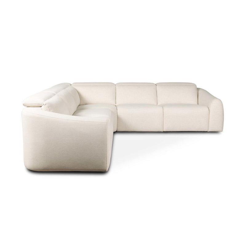 Alondra Power Recliner 5-Piece Sectional - Crypton Nomad Snow