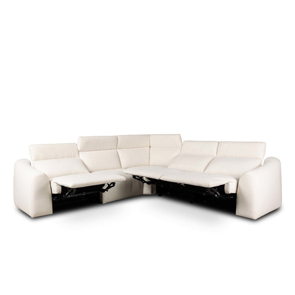 Alondra Power Recliner 5-Piece Sectional - Crypton Nomad Snow