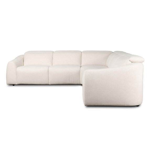 Alondra Power Recliner 5-Piece Sectional - Crypton Nomad Snow