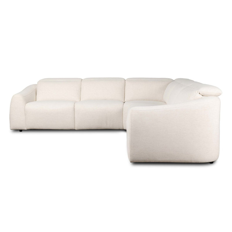 Alondra Power Recliner 5-Piece Sectional - Crypton Nomad Snow