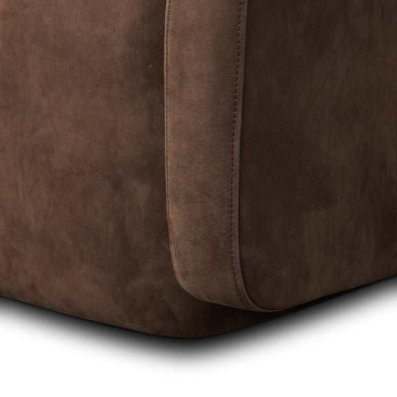 Lanvien Swivel Chair - Nubuck Cigar