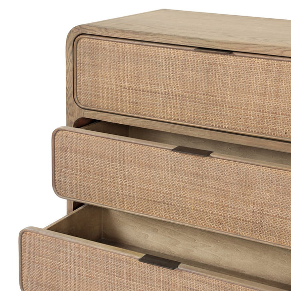 Maia 6 Drawer Dresser - Dusty Brown Cane