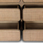 Maia 6 Drawer Dresser - Dusty Brown Cane