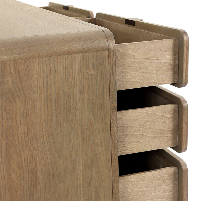 Maia 6 Drawer Dresser - Dusty Brown Cane