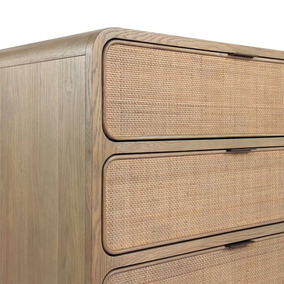 Maia 6 Drawer Dresser - Dusty Brown Cane
