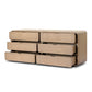 Maia 6 Drawer Dresser - Dusty Brown Cane