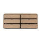 Maia 6 Drawer Dresser - Dusty Brown Cane