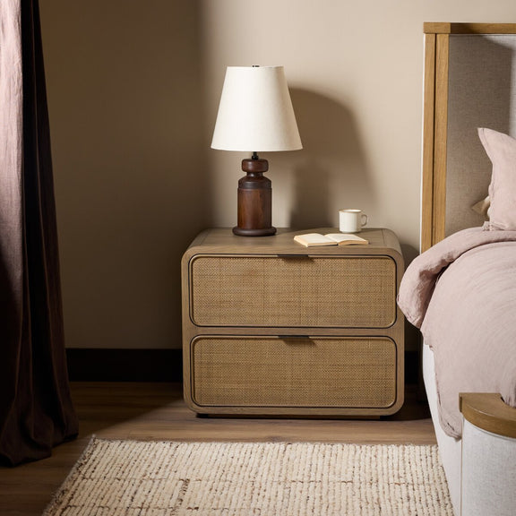 Maia Nightstand - Dusty Brown Oak Veneer