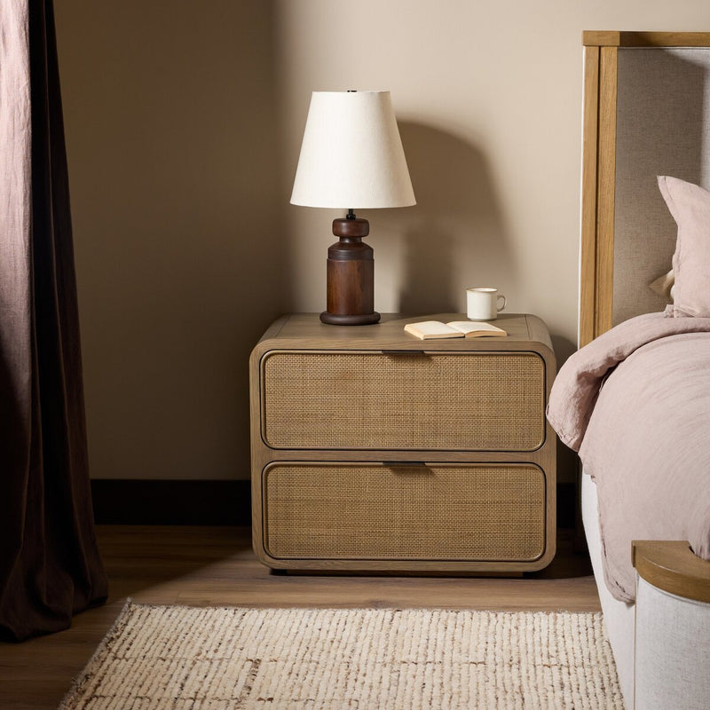 Maia Nightstand - Dusty Brown Oak Veneer