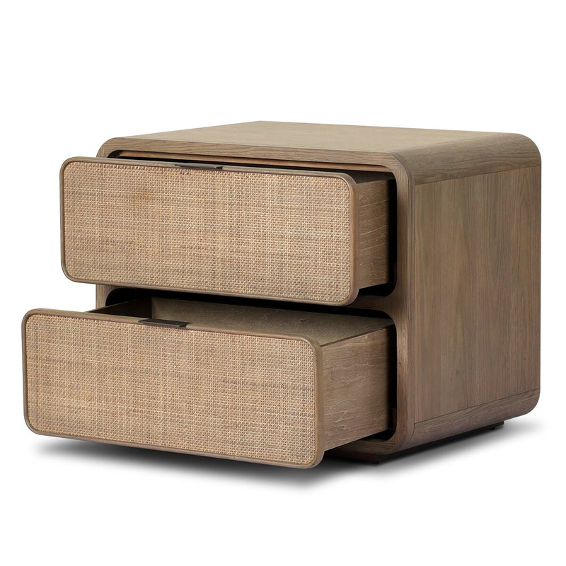 Maia Nightstand - Dusty Brown Oak Veneer