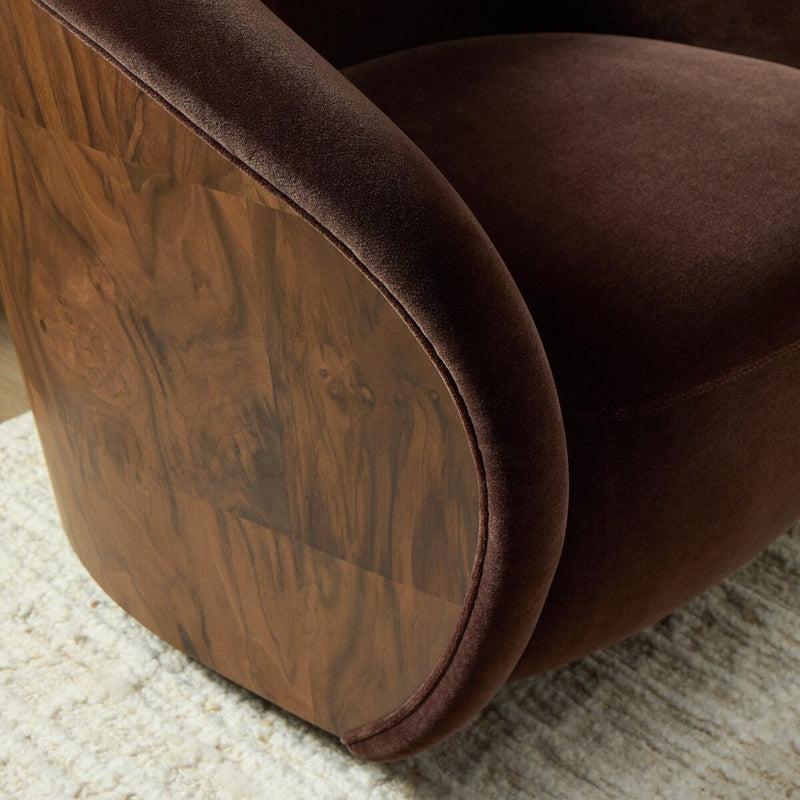 Rainey Swivel Chair - Monte Chocolate