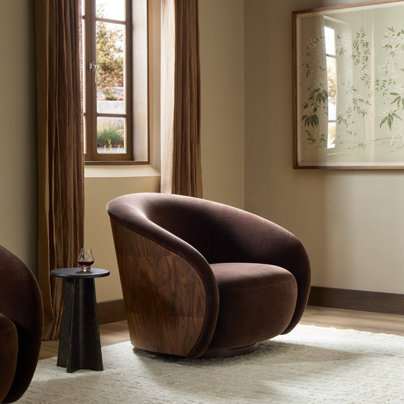 Rainey Swivel Chair - Monte Chocolate