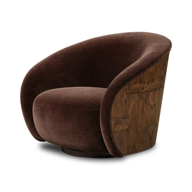 Rainey Swivel Chair - Monte Chocolate
