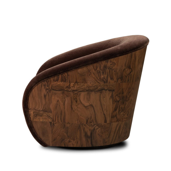 Rainey Swivel Chair - Monte Chocolate