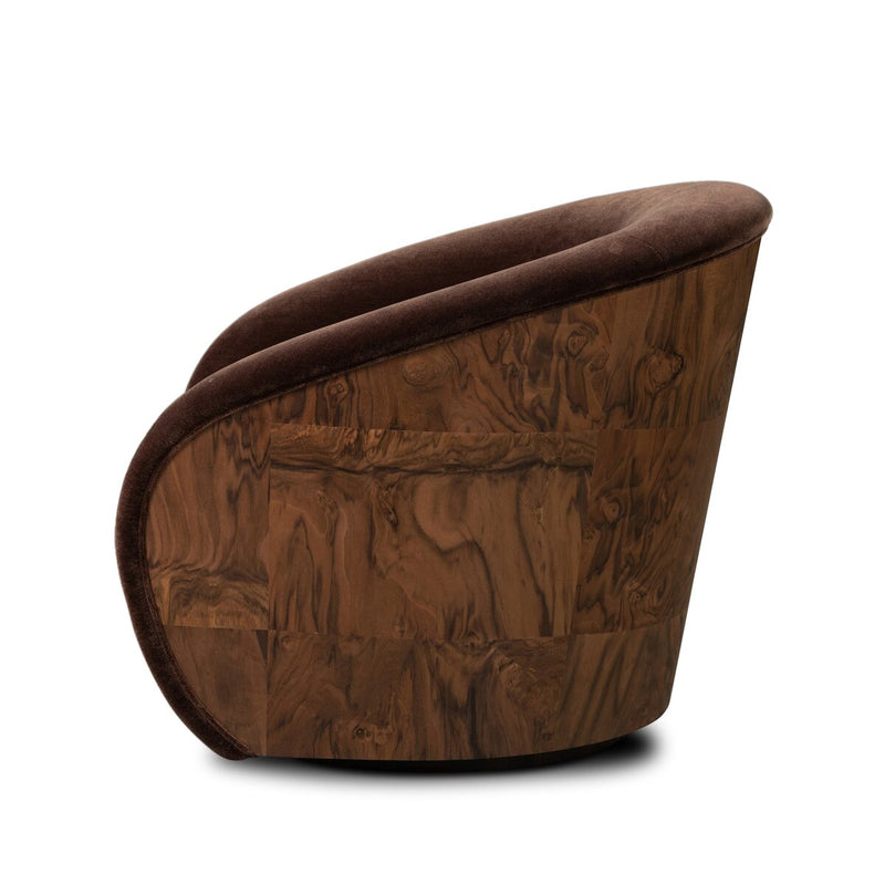 Rainey Swivel Chair - Monte Chocolate