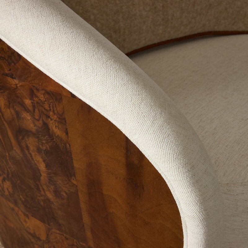 Rainey Swivel Chair - Crypton Nomad Snow
