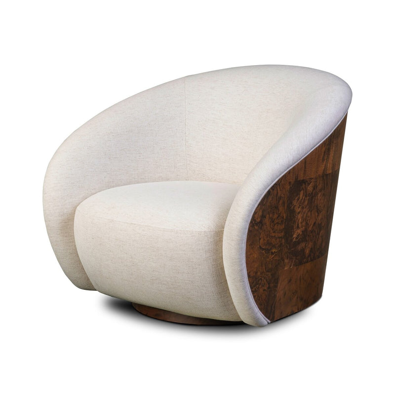 Rainey Swivel Chair - Crypton Nomad Snow
