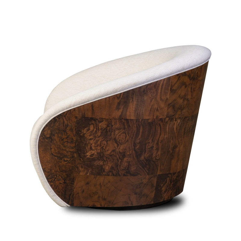 Rainey Swivel Chair - Crypton Nomad Snow
