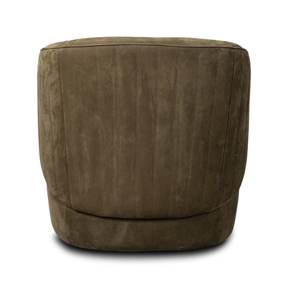Valentine Swivel Chair - Nubuck Olive