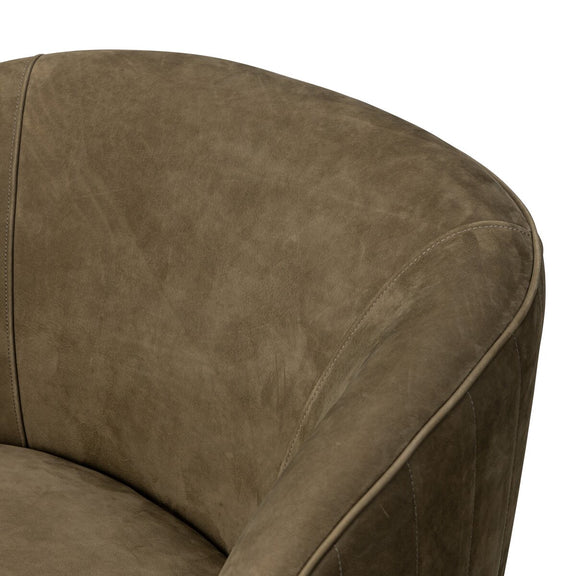 Valentine Swivel Chair - Nubuck Olive