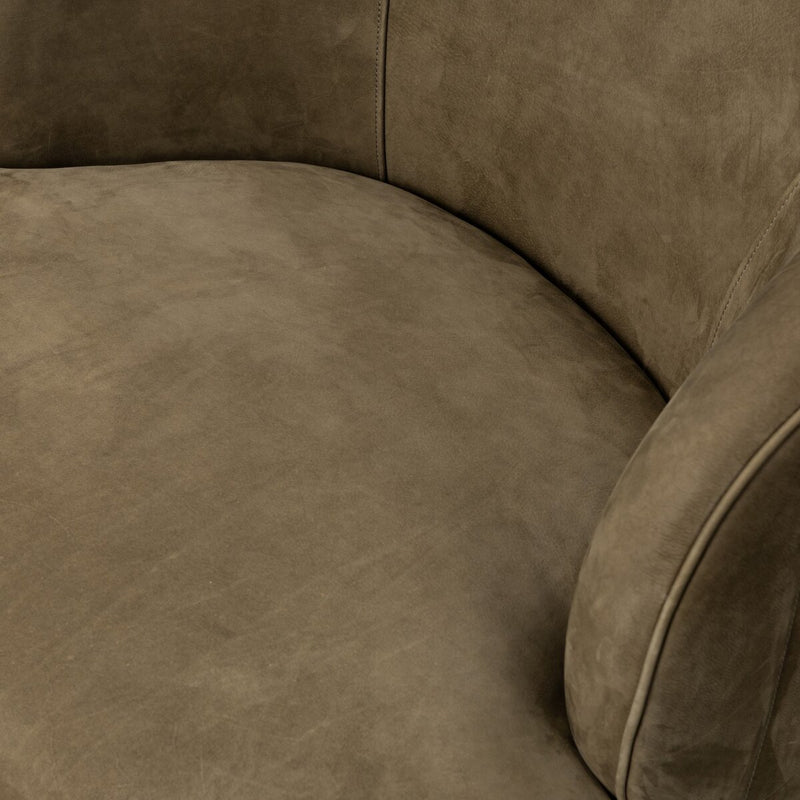 Valentine Swivel Chair - Nubuck Olive