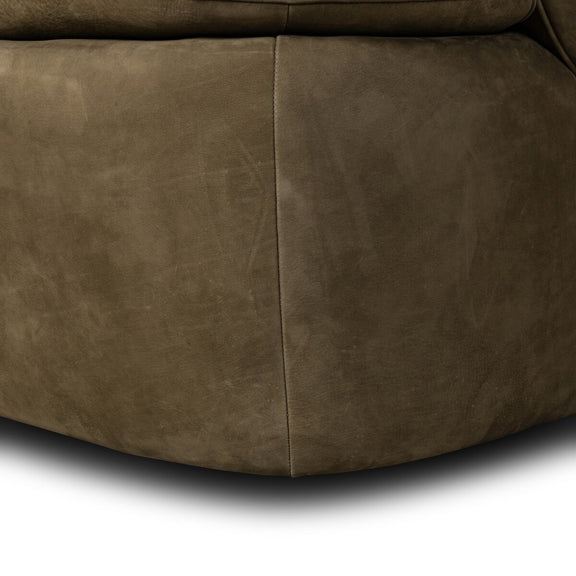 Valentine Swivel Chair - Nubuck Olive