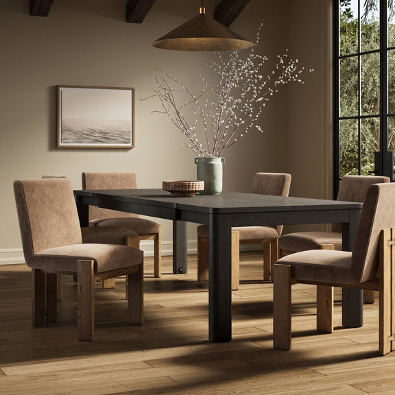 Noeline Extension Dining Table - Smoked Black Oak