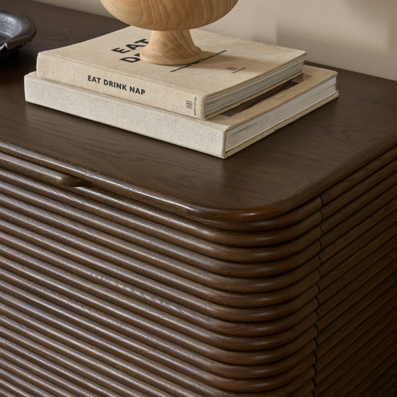 Benny 4 Door Sideboard - Spiced Oak Veneer
