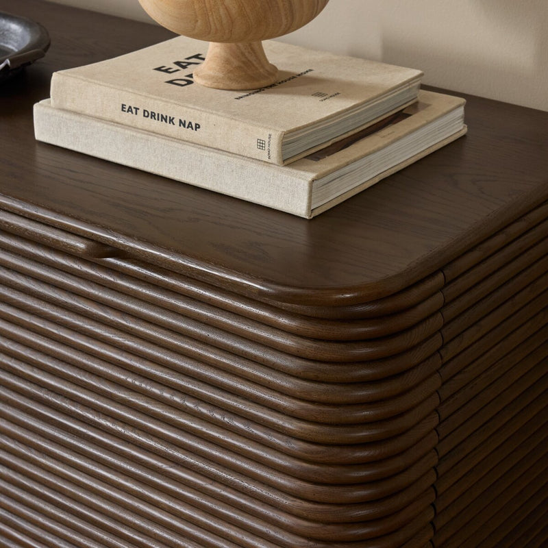 Benny 4 Door Sideboard - Spiced Oak Veneer