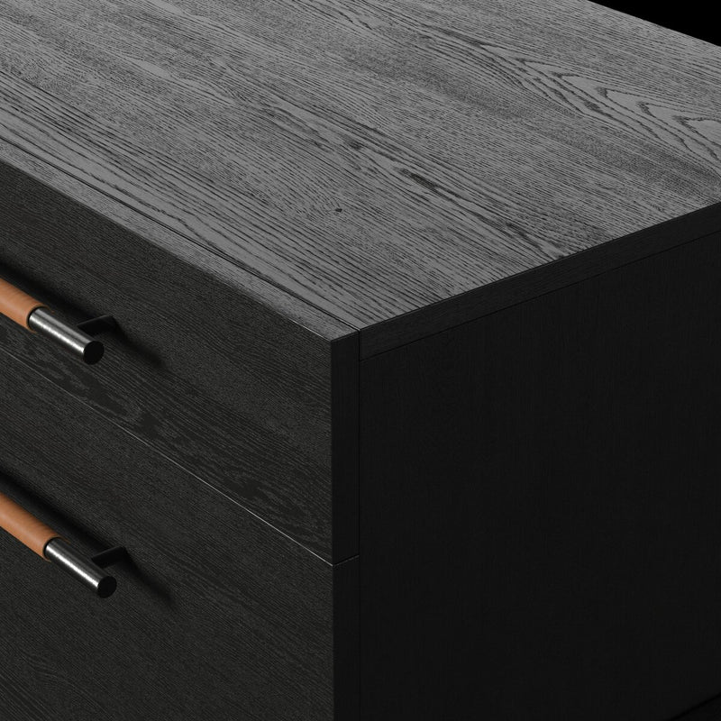 Rosedale Wide Filing Cabinet - Ebony Oak Veneer