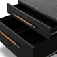 Rosedale Wide Filing Cabinet - Ebony Oak Veneer