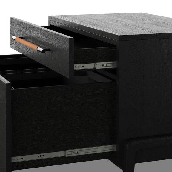 Rosedale Wide Filing Cabinet - Ebony Oak Veneer