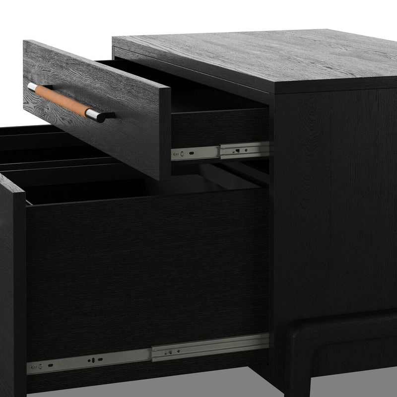 Rosedale Wide Filing Cabinet - Ebony Oak Veneer