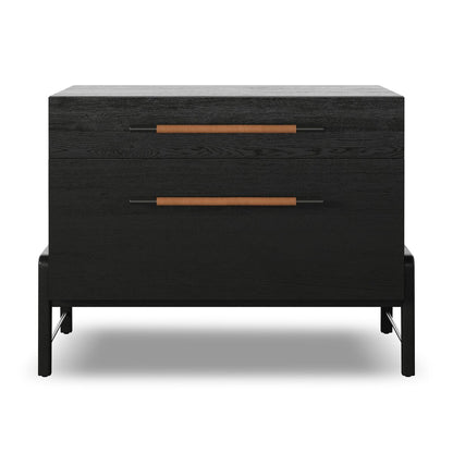 Rosedale Wide Filing Cabinet - Ebony Oak Veneer