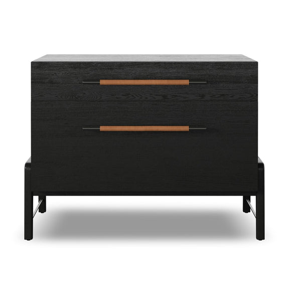 Rosedale Wide Filing Cabinet - Ebony Oak Veneer
