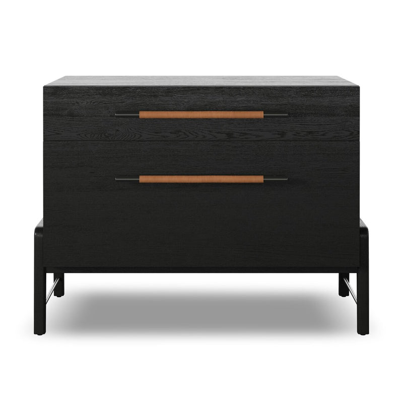 Rosedale Wide Filing Cabinet - Ebony Oak Veneer