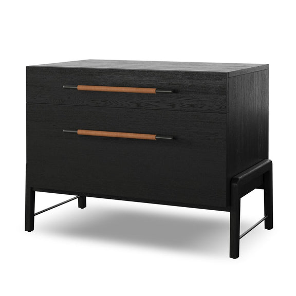 Rosedale Wide Filing Cabinet - Ebony Oak Veneer