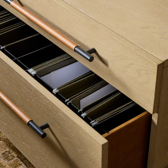Rosedale Wide Filing Cabinet - Yucca Oak Veneer