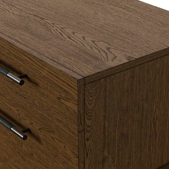 Rosedale Wide Filing Cabinet - Amber Oak Veneer