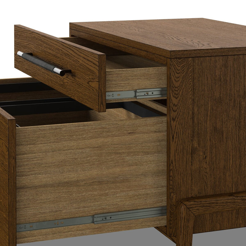 Rosedale Wide Filing Cabinet - Amber Oak Veneer